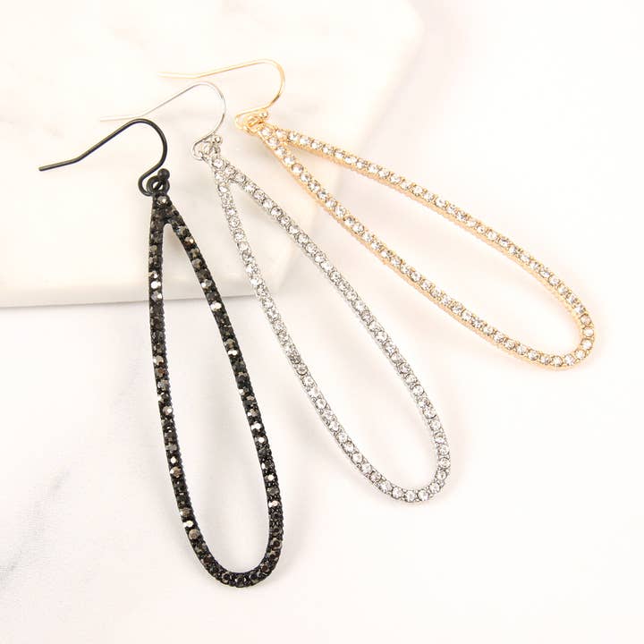 MYS Wholesale Inc - Vente Boucles d'oreilles pendantes - Boucles d'oreilles longues en forme de larme et strass7