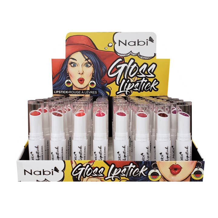 Nabi Cosmetic - Wholesale Lipstick - 48PCS GLOSS LIPSTICK DISPLAY SET (GLS-48)