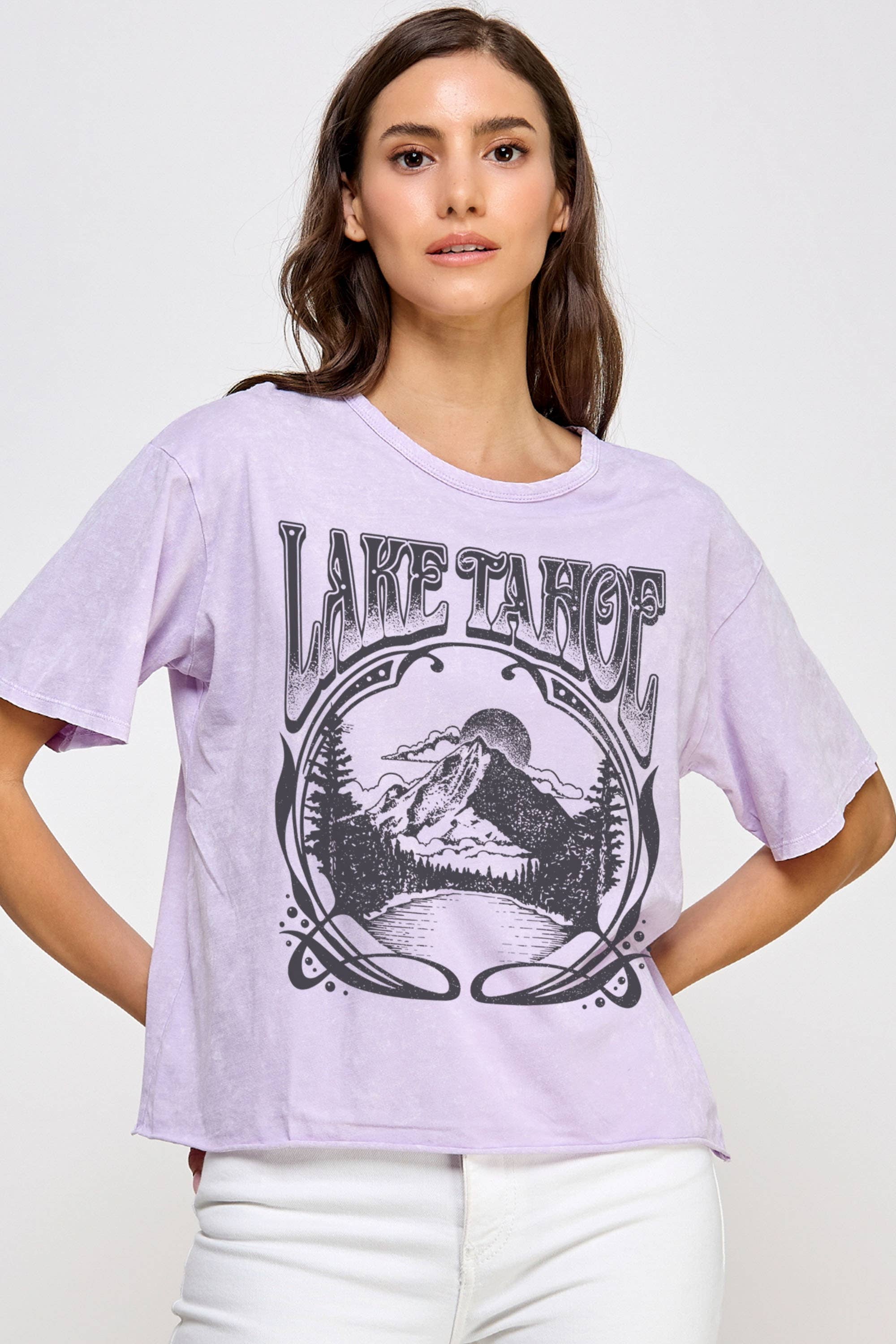 Honestee - Wholesale T-Shirt (Graphic) - Women's - Lake Tahoe Mineral Washed Graphic T-Shirt5