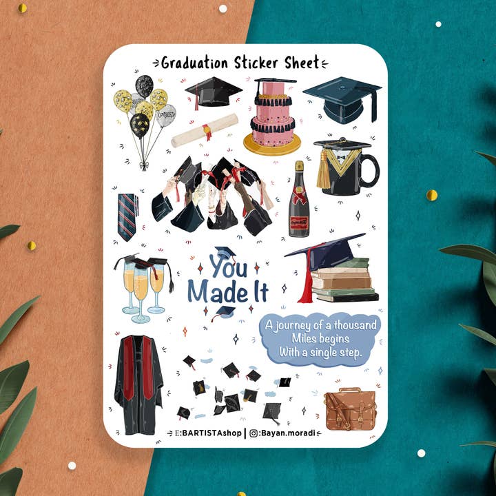 Stickervel voor diploma-uitreiking, Planner-stickers, bullet journal voor wholesale door Bartista