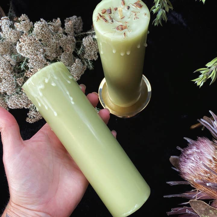Keven Craft Rituals LLC – wholesale Pillar candle – Bayberry & Beeswax Pillar Prosperity Candles
