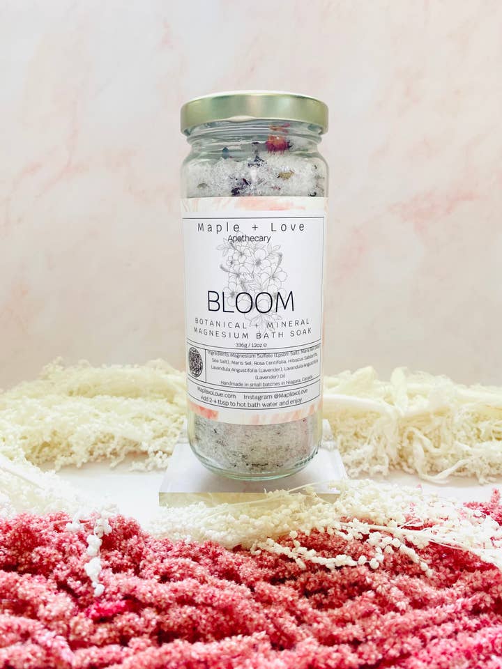 BLOOM - Botanical + Mineral Magnesium Bath Soak for wholesale by Maple + Love