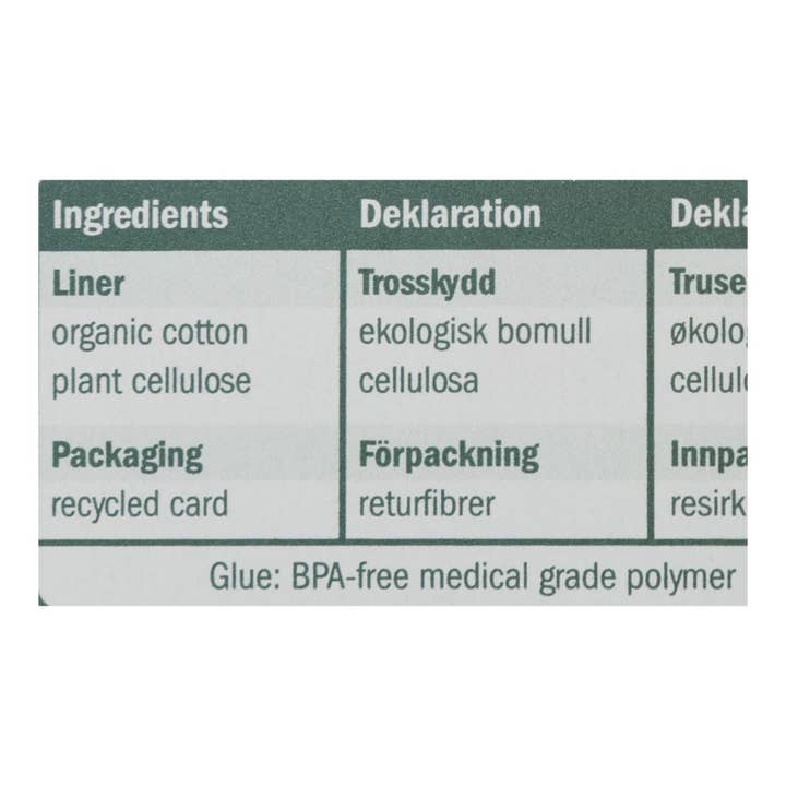 Everyday Supply Co - Wholesale Period Underwear - Women's - Natracare Ultra Thin Organic Cotton Panty Liners - 22 Pack1