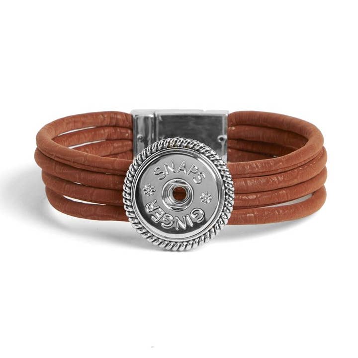 Smooth Cognac Magnetic Bracelet for wholesale on Faire0