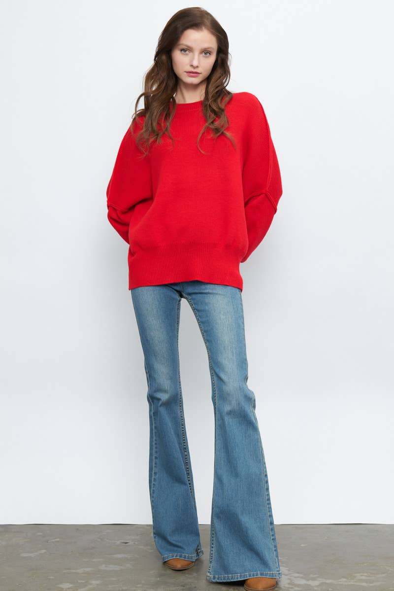 Newbury Kustom - Wholesale Tunic Sweater - Women's - 10319A -Slouchy silhouette  pullover sweater30