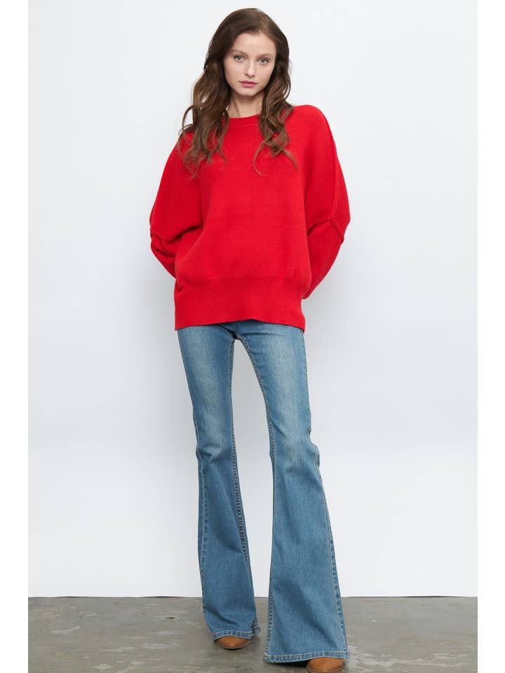 Newbury Kustom - Wholesale Tunic Sweater - Women's - 10319A -Slouchy silhouette pullover sweater30