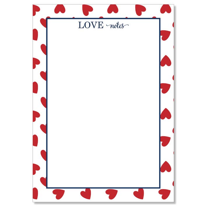 LOVE NOTES NOTEPAD | VALENTINE'S DAY for wholesale by B. ROWE & CO.