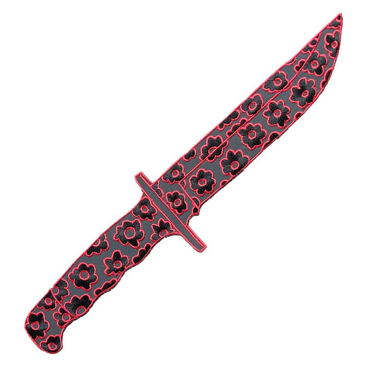 Inner Decay - Wholesale Patch - Reflective Floral Buck Knife XL Patch