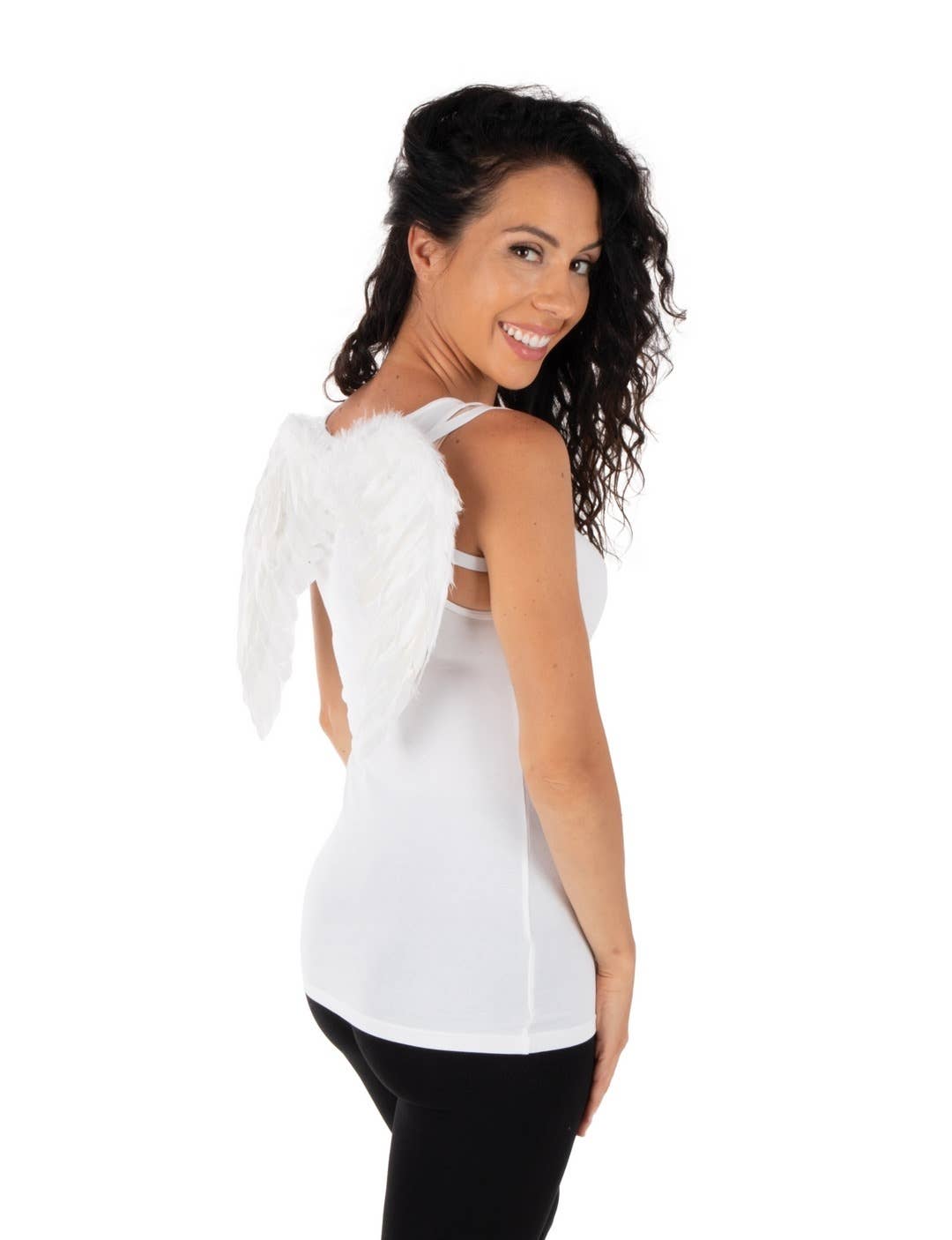 P'tit Clown - Wholesale Costume - Women's - Feather Angel Wings - 40 X 32 cm - White2