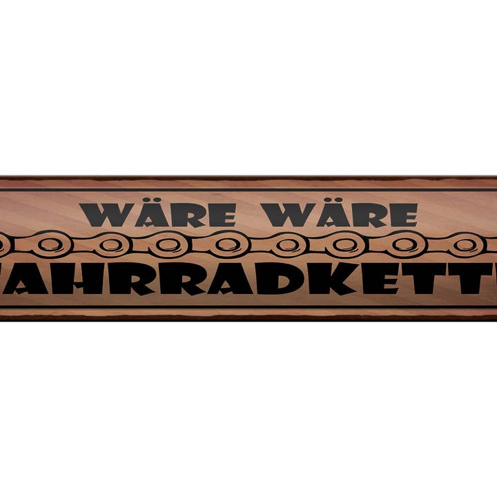 Femer - Wholesale Sign - Metal sign saying 46x10 cm would be would be bicycle chain sign