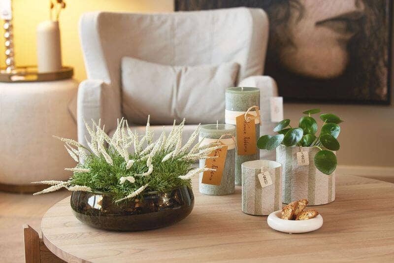 Lübech Living - Wholesale Plant Pot - Hampton pot. Sage/Off White1