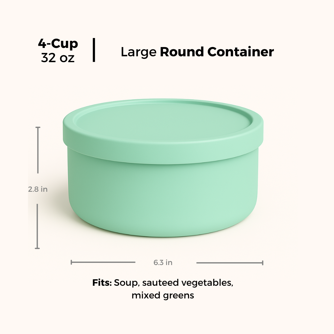 Dreamroo – Recipiente para armazenar alimentos por atacado – Recipiente Grande Redondo - 32 oz1