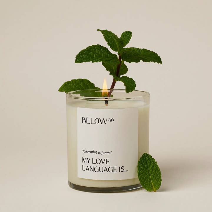 Below 60 - Wholesale Jar/Filled Candle - My Love Language Is… (spearmint & fennel) | 10oz Soy Wax Candle | Minty Bergamot Home Fragrance by Hilary Duff1