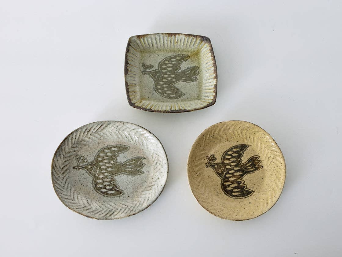 wagumi - Vente Assiettes/plats/bols de décoration - Petite assiette avec motif d'oiseau par Takahiro Manome15