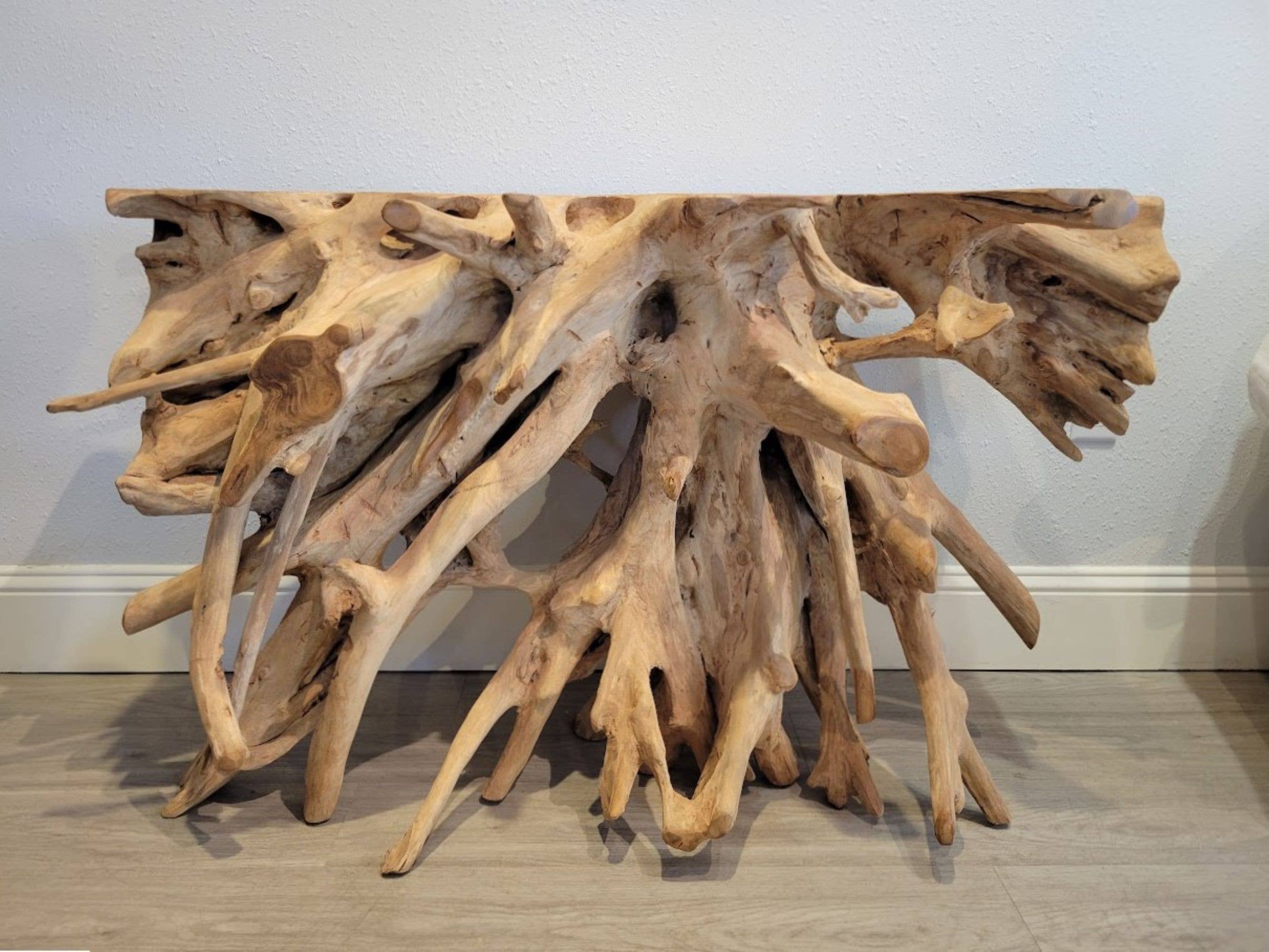 Storied Roots - Wholesale Console Table - 4 ft Teak Root Console Table1