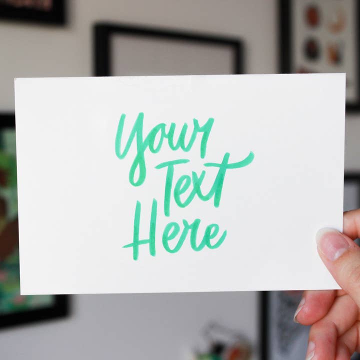 Custom Postcard | Personalized Message | Modern Calligraphy for wholesale by Betina C Koche