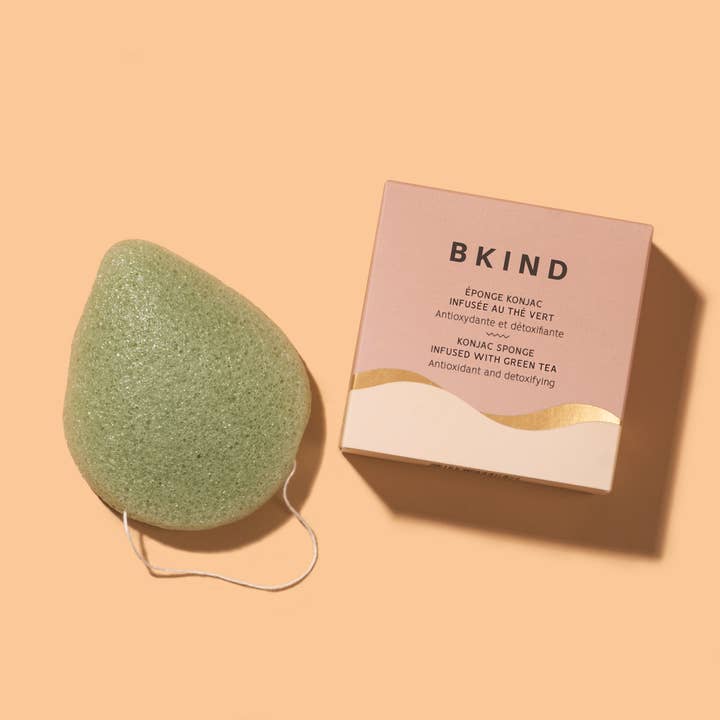 Konjac Éponge Visage Thé Vert pour la vente par BKIND