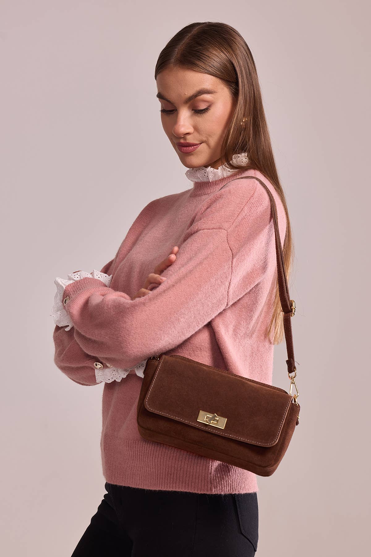 Cherry Paris - Venta al por mayor Maletín - Mujer - Bolso bandolera ILIANE en ante - 418838