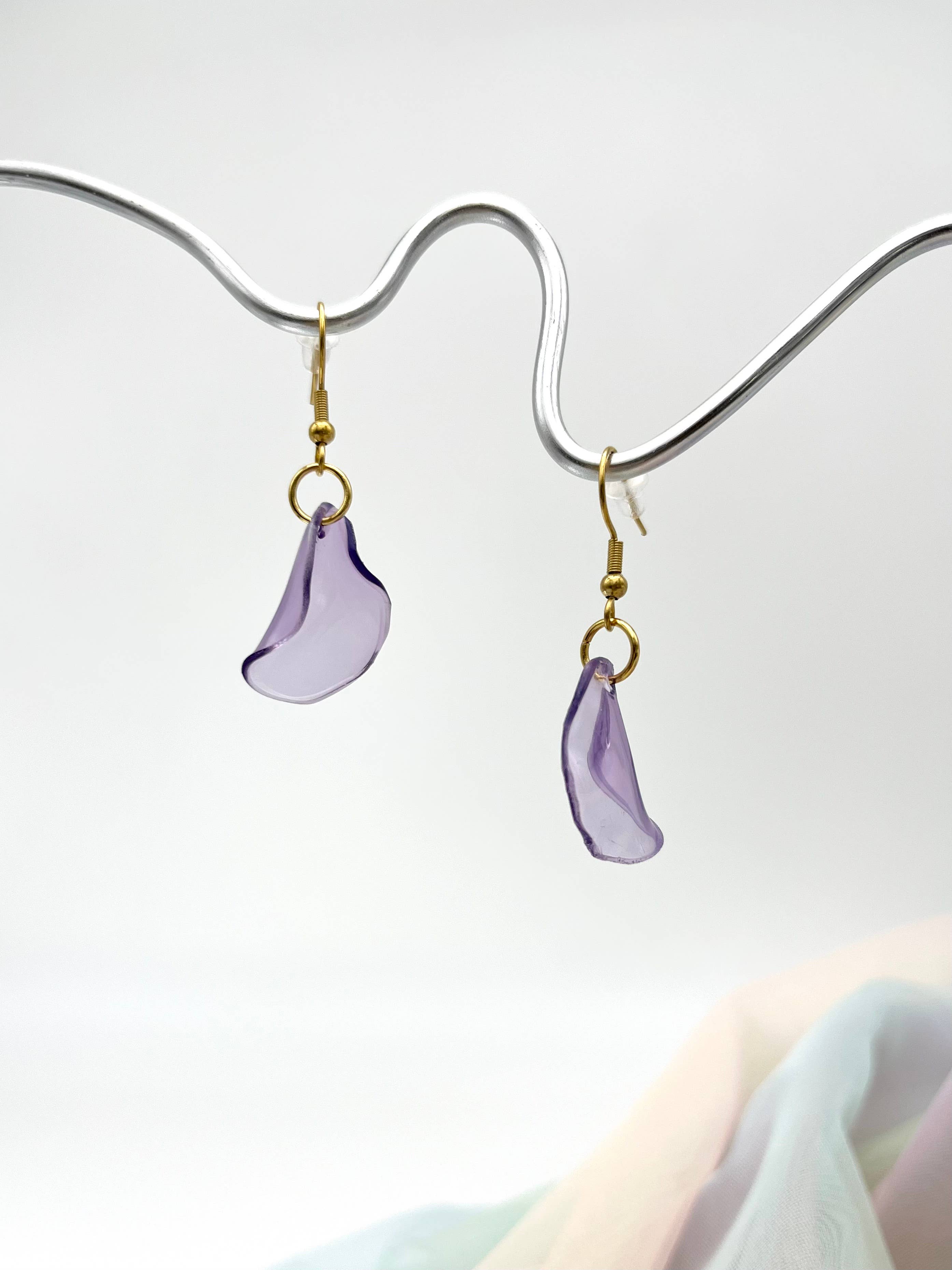 Slow Up Studio - Wholesale Dangle Earrings - Upcycled Earrings DRIP DROP purple0