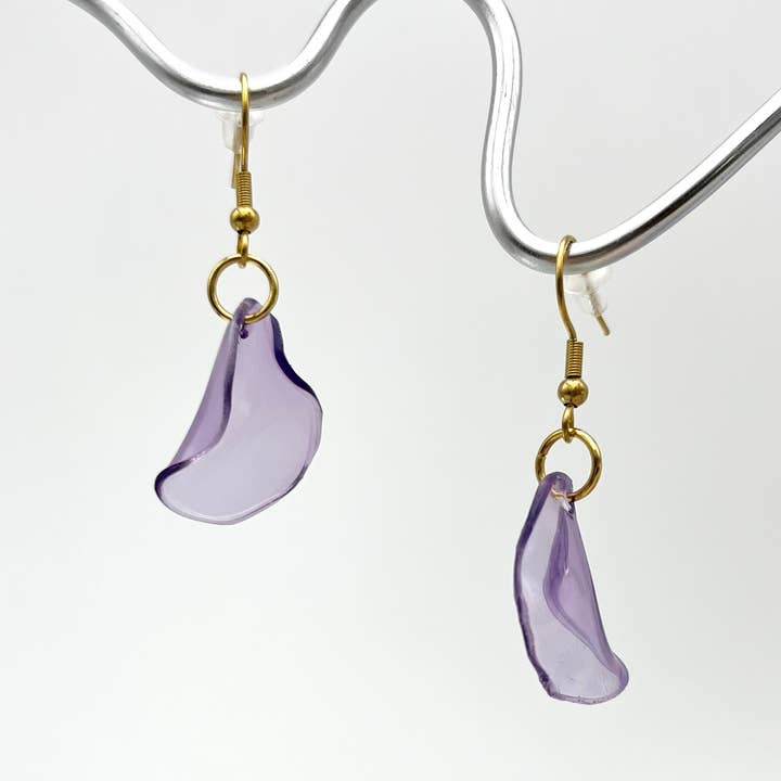 Slow Up Studio - Wholesale Dangle Earrings - Upcycled Earrings DRIP DROP purple0