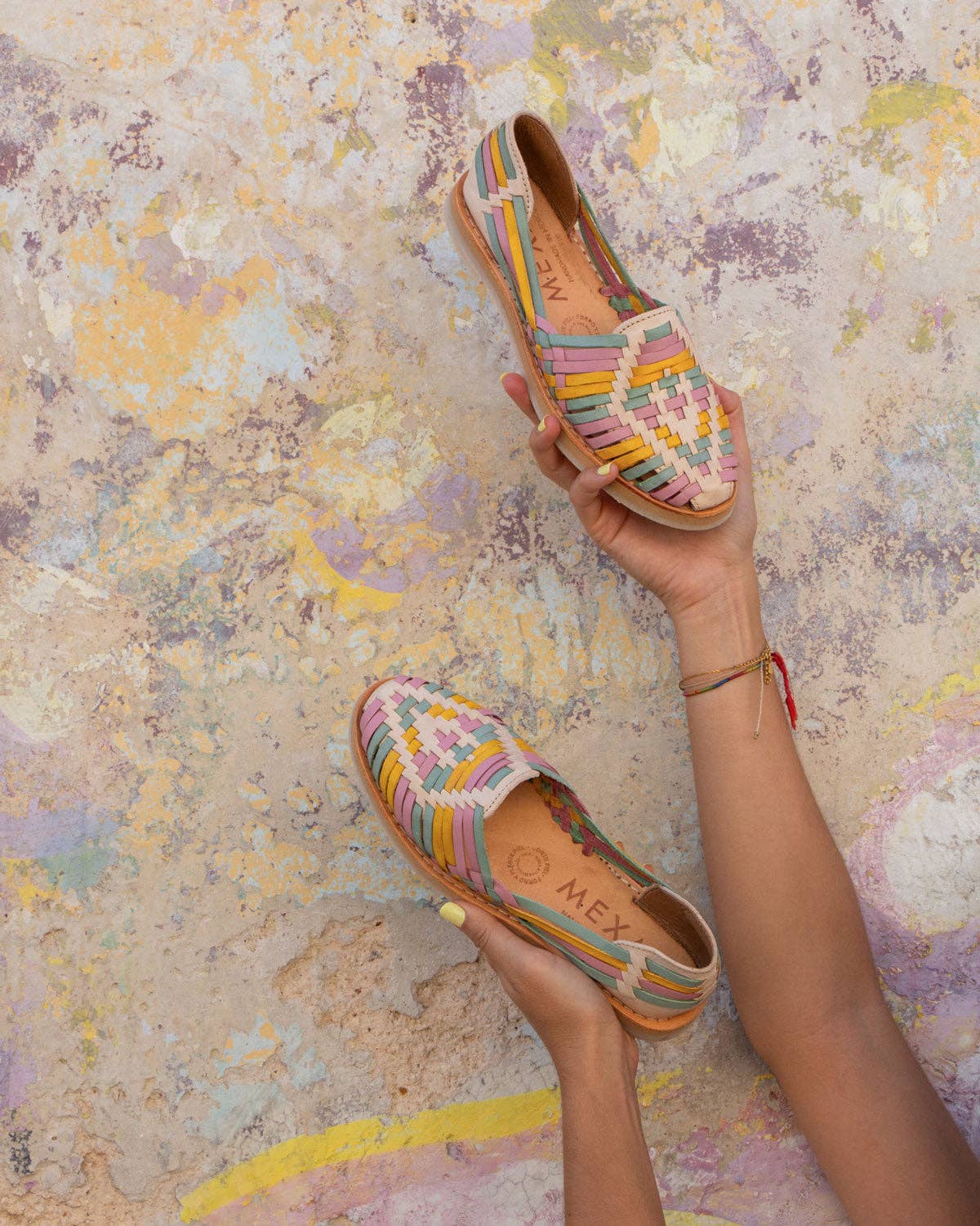 Mexas EU – Engroshandel sandal - Dame – SAYULITA - Mexicanske huaraches i læder i pastelfarver5