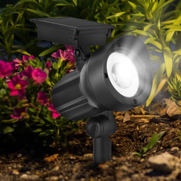 SmartYard 50 Lumen Solar Outdoor Landscape Spot Light, Black (5-Pack) for wholesale by OutdoorSolarOutlet