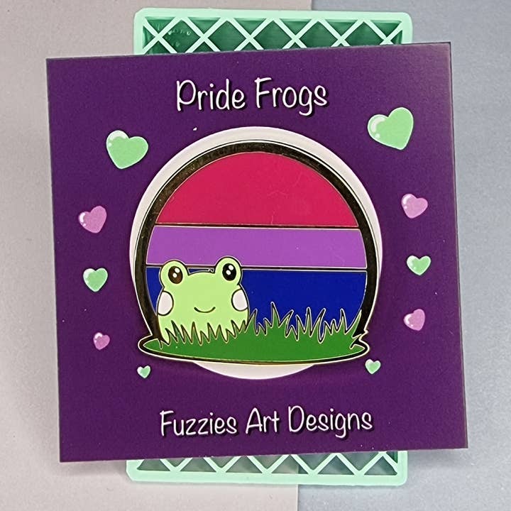 Bisexuell | Pride Frosch harte Emaille vergoldete Stifte | LGBTQIA für den Großhandel von FuzziesArtDesigns
