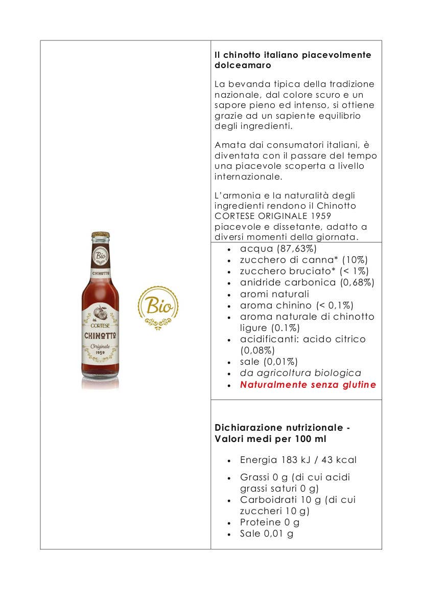 Metina SAS - Wholesale Soda/Carbonated Drink - Chinotto Cortese Organic Non-Alcoholic Drink 27.5 cl. 2