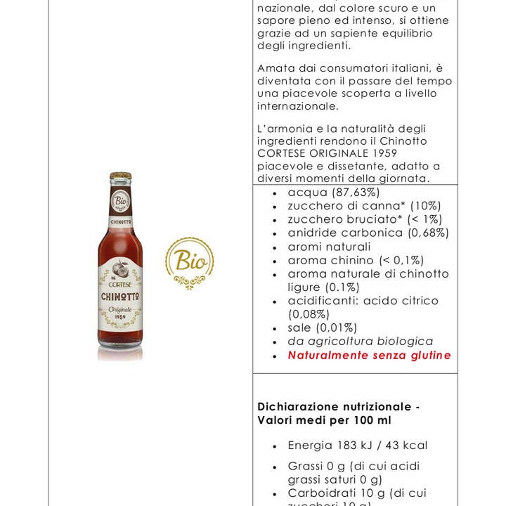 Metina SAS - Wholesale Soda/Carbonated Drink - Chinotto Cortese Organic Non-Alcoholic Drink 27.5 cl. 2