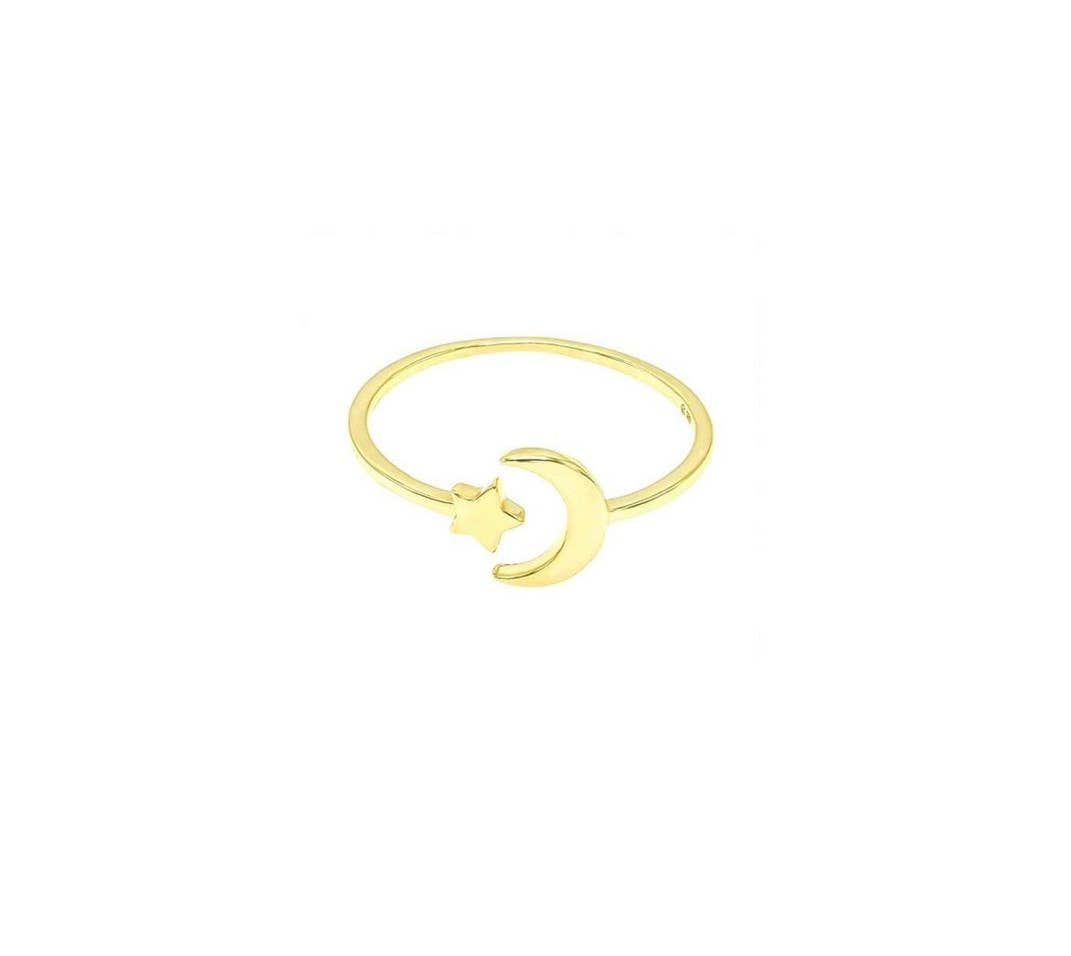 Modern Opus - Wholesale Band/Stacked Ring - 925 Moon Star Ring RN200221