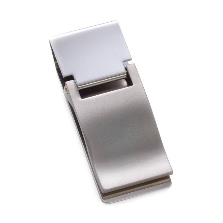 Silver Plated Hinged Money Clip for wholesale by BeyBerk International