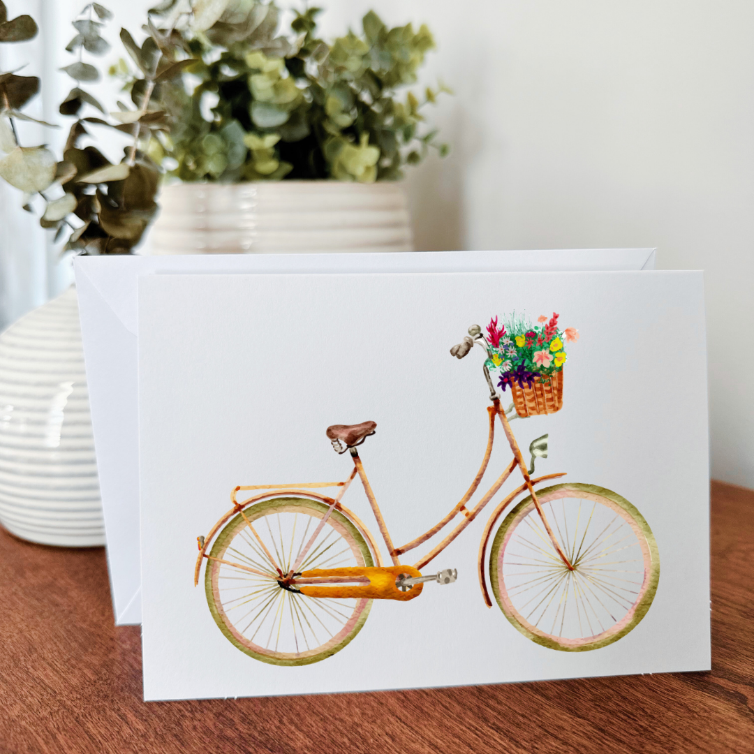 So Thoughtful Gifts - Wholesale Stationery/Notecard Set - Bikes Notecard Set of 10 - Blank Inside4