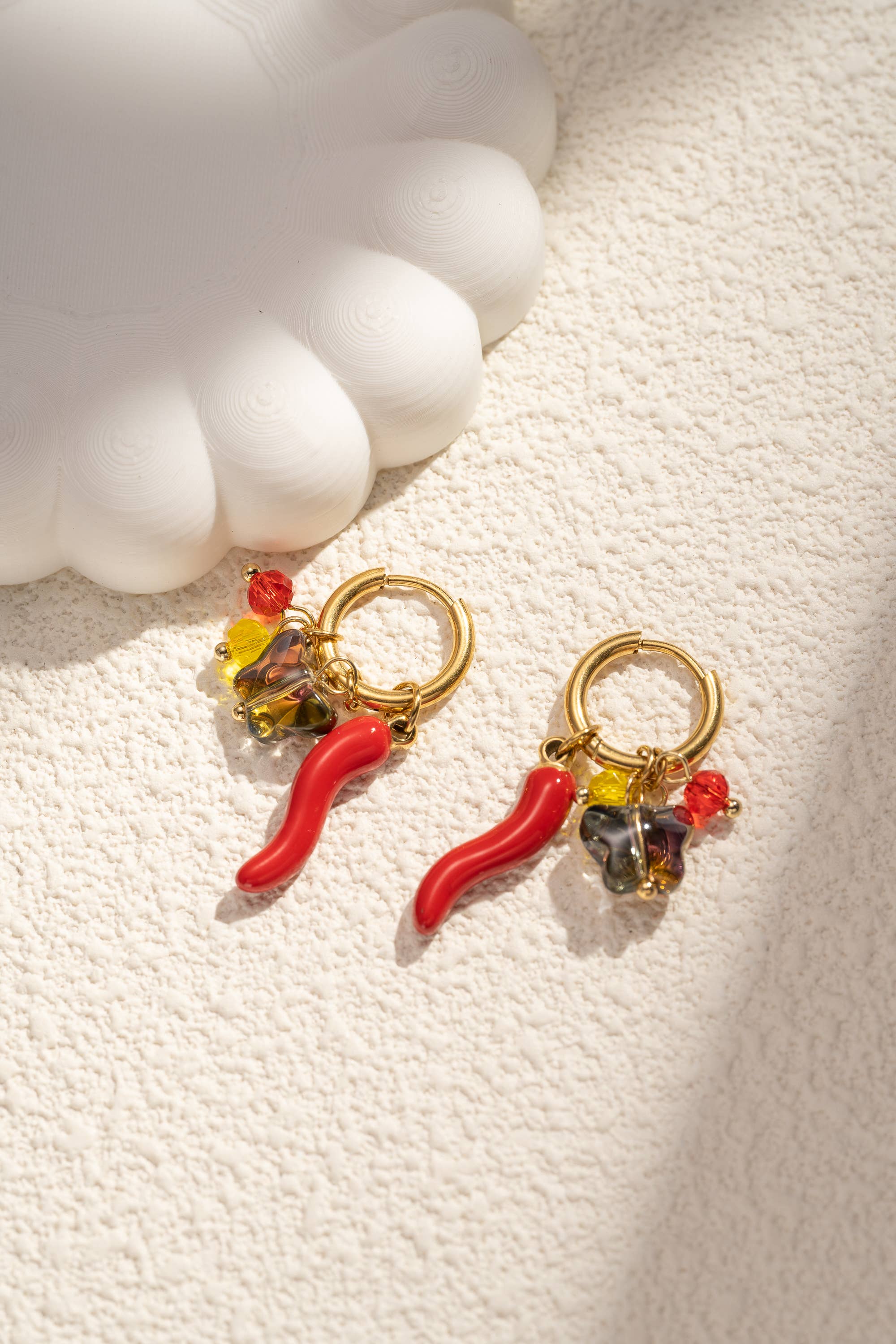 COSMOS - Wholesale Dangle Earrings - Stainless Steel Earrings Chili & Butterfly