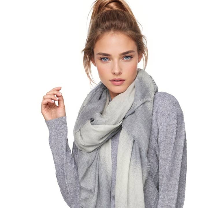 Cinza Claro / Flanela Lenço de Telluride 100% Cashmere Luxury Wrap para venda a revendedores na Faire0