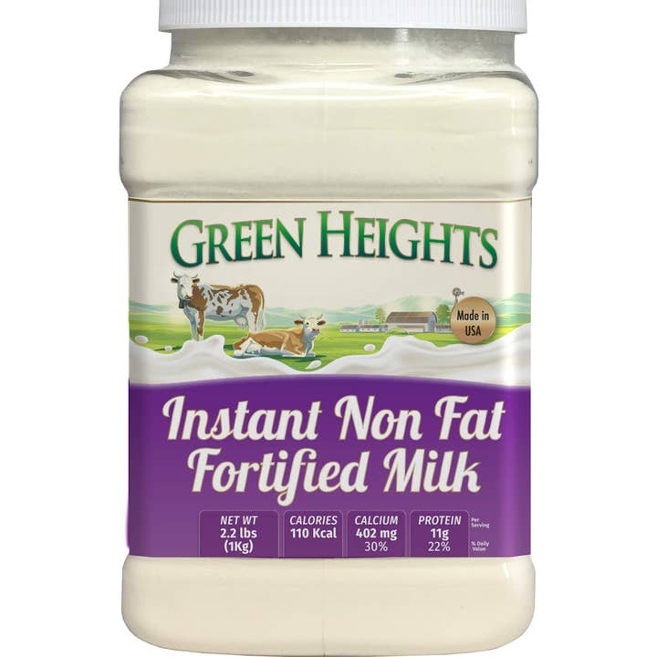 Milk Powder Jar 2.2 Pound / 997 GMS Jar by Green Heights for wholesale by PRIDE INDIA BRANDS