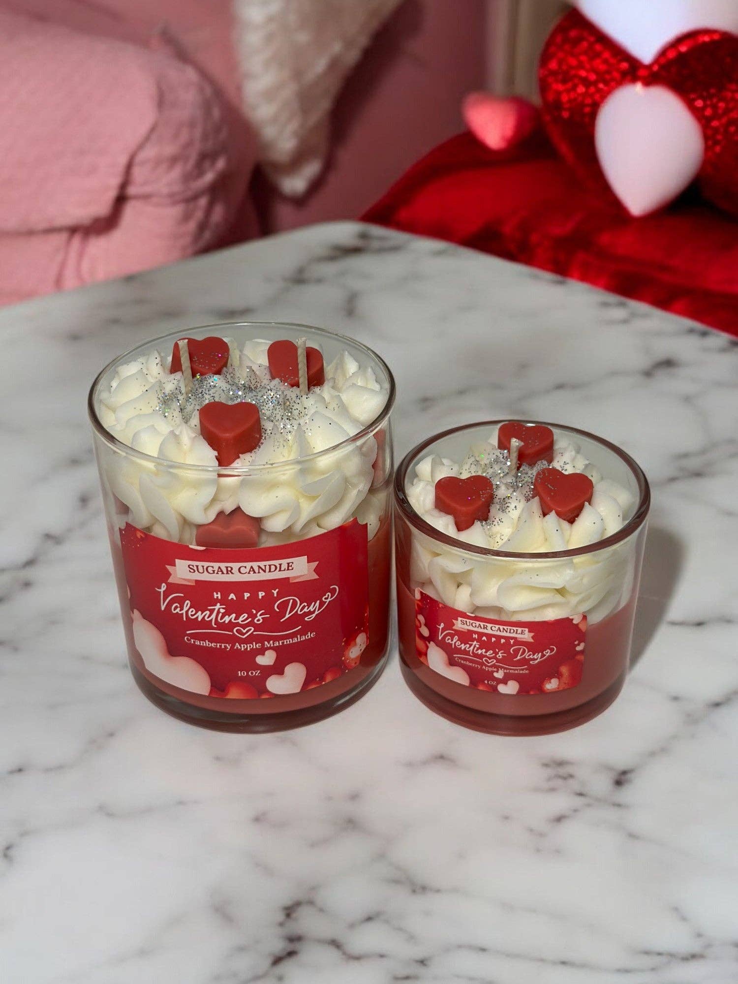 Sugar Candle - Wholesale Jar/Filled Candle - Valentine's Day Candle: Soy, Handmade, Retail & Gift Ready5