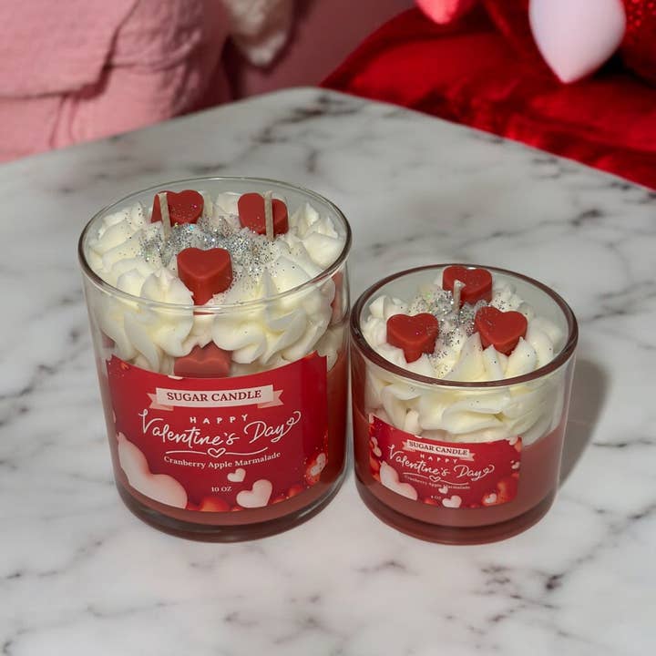 Sugar Candle - Wholesale Jar/Filled Candle - Valentine's Day Candle: Soy, Handmade, Retail & Gift Ready5