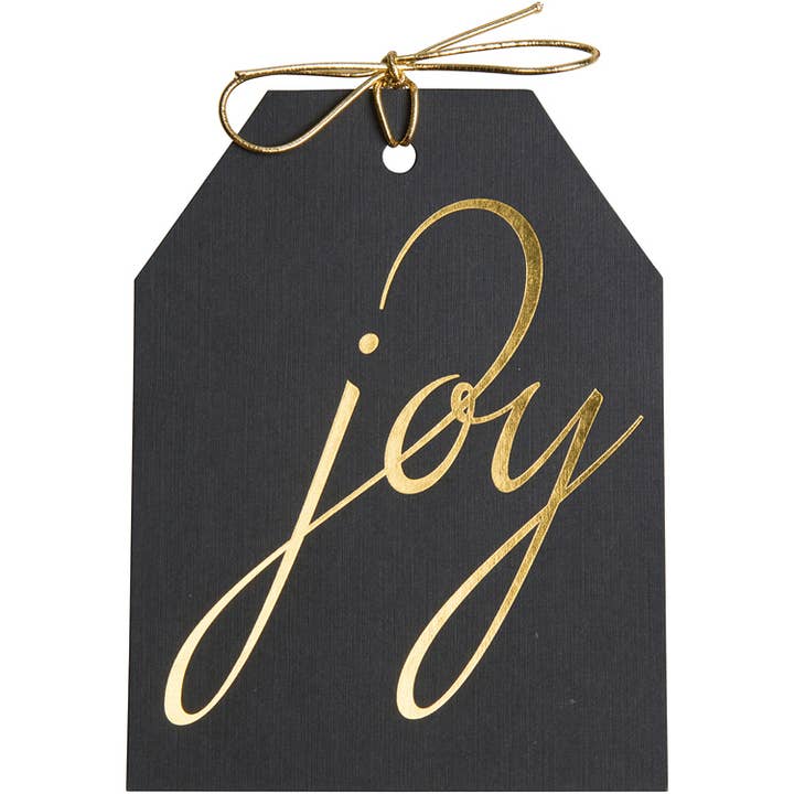 WowWordZ - Wholesale Gift Tag - Joy Gift Tags – Gold Foil, Large 4x5.5, Set of 103