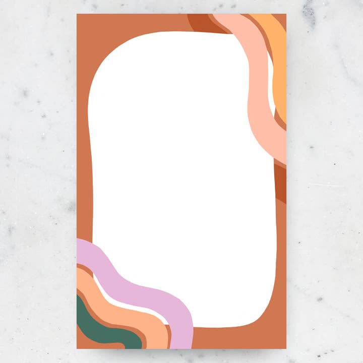 Idlewild Co. - Wholesale Notepad - Wavy Papaya Notepad (Last Call 30% off)