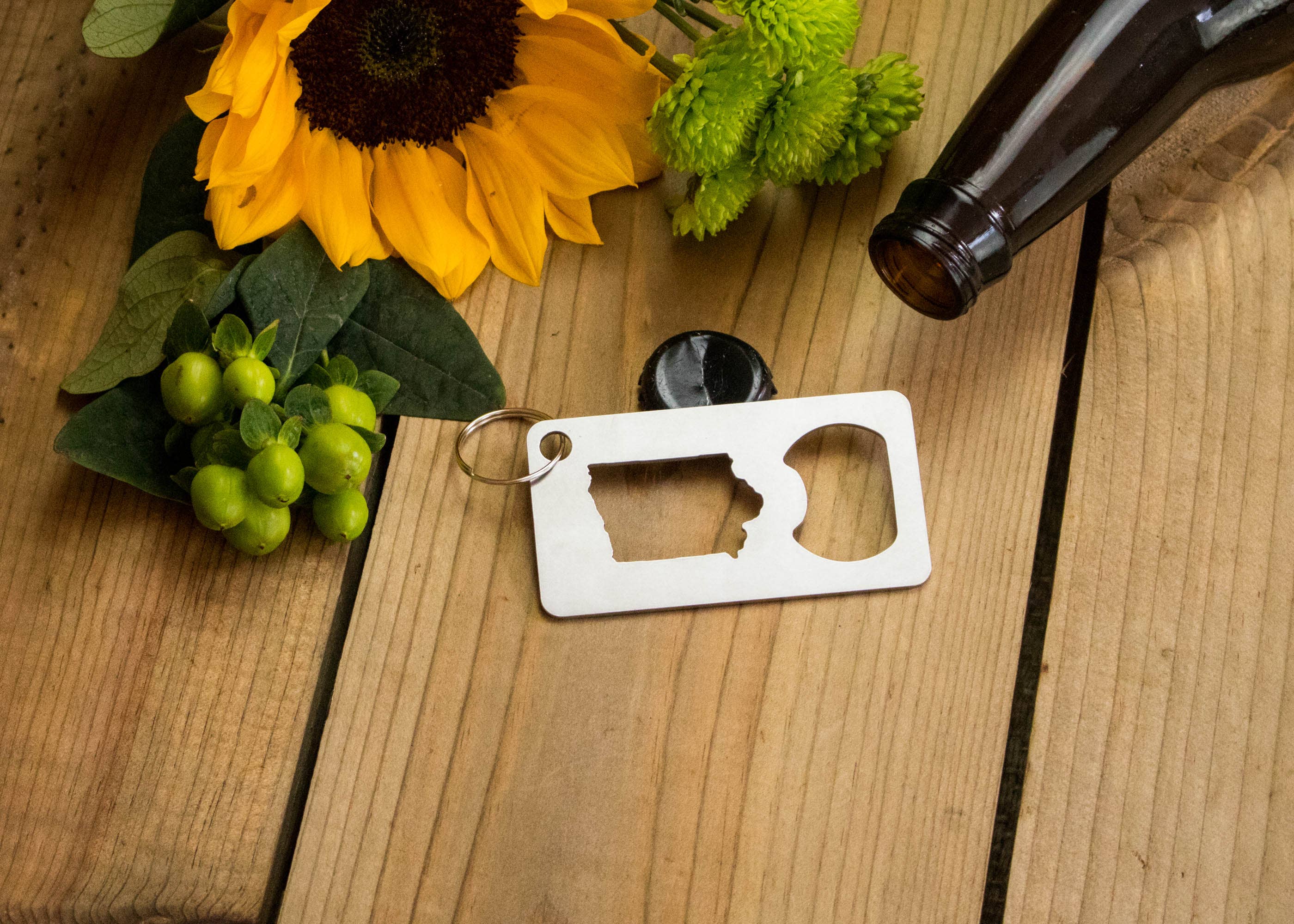 Iron Maid Art - Wholesale Bottle/Wine Opener - Iowa State Stainless Steel Beer Bottle Opener Gift1