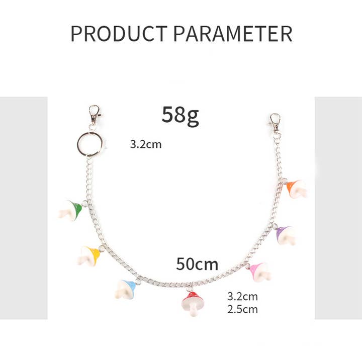 TYPE COLORED MUSHROOM HEAD PENDANT PANTS CHAIN_CWMM0675 for wholesale on Faire7