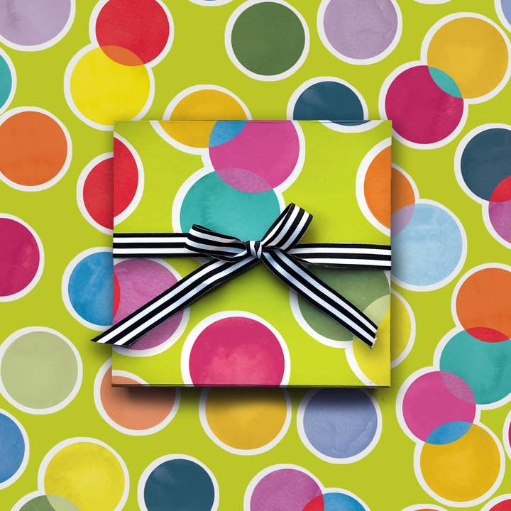 Citron Confetti Wrap | Wrapping Paper | Gift Wrap | Party for wholesale by The Paper Curator