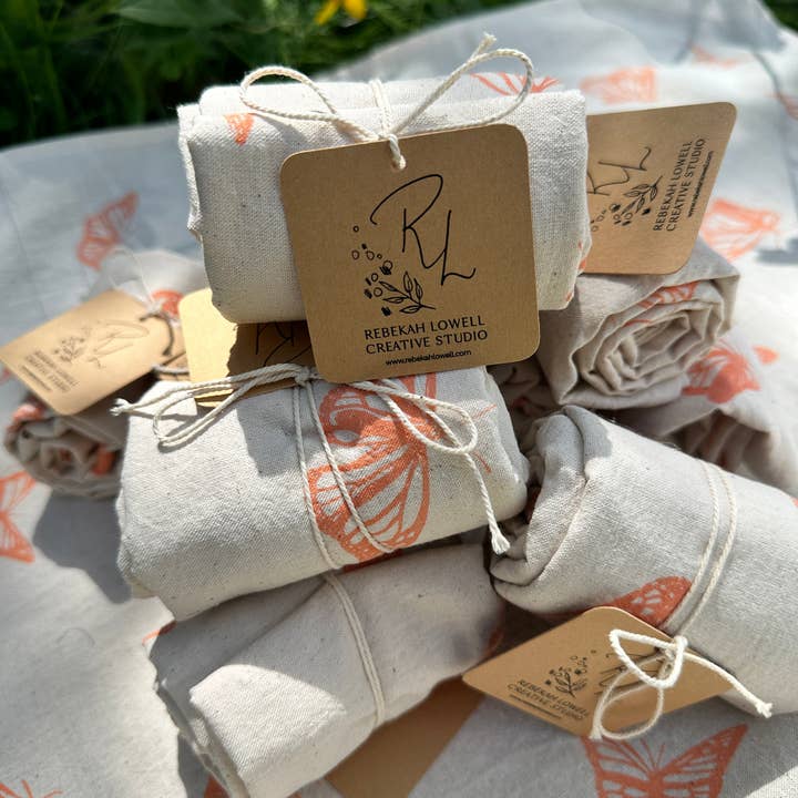 Rebekah Lowell Creative Studio - Wholesale Tea Towel - Monarch Butterfly Tea Towel2