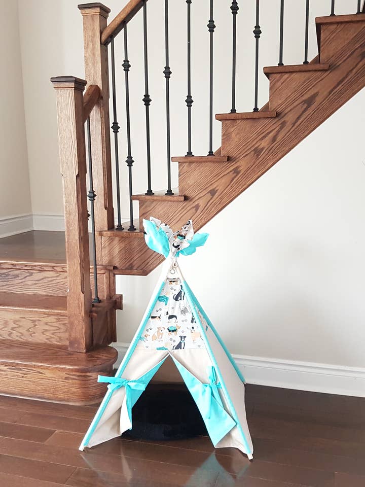 Best Friends Turquoise Lining PET TEEPEE tent for wholesale by The Teepee Store