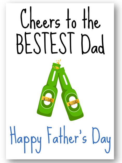 Second Ave Cute Cheers Dad - Biglietto per la festa del papà per la vendita all'ingrosso da parte di Second Ave Gift Company