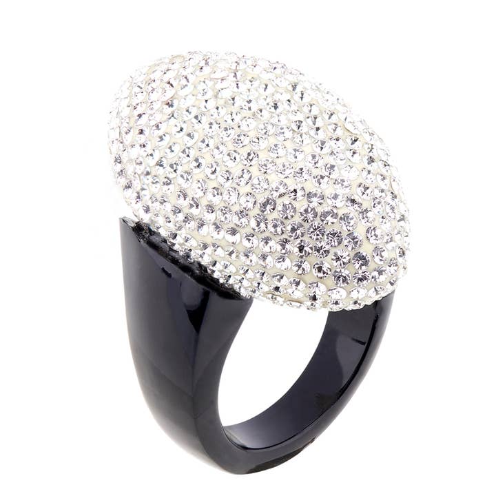 Gold & Honey - Vente Bague de cocktail/de cérémonie - Bague marquise en cristal Swarovski