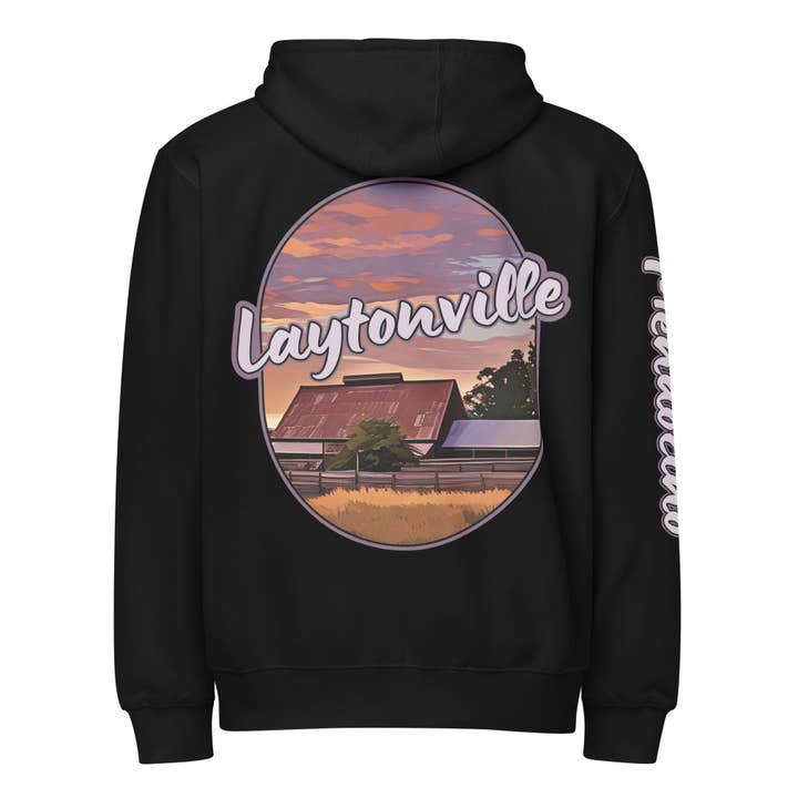 Felpa con cappuccio premium con zip intera Laytonville Mendocino per la vendita all'ingrosso da parte di Humboldt Lost Coast Hoods