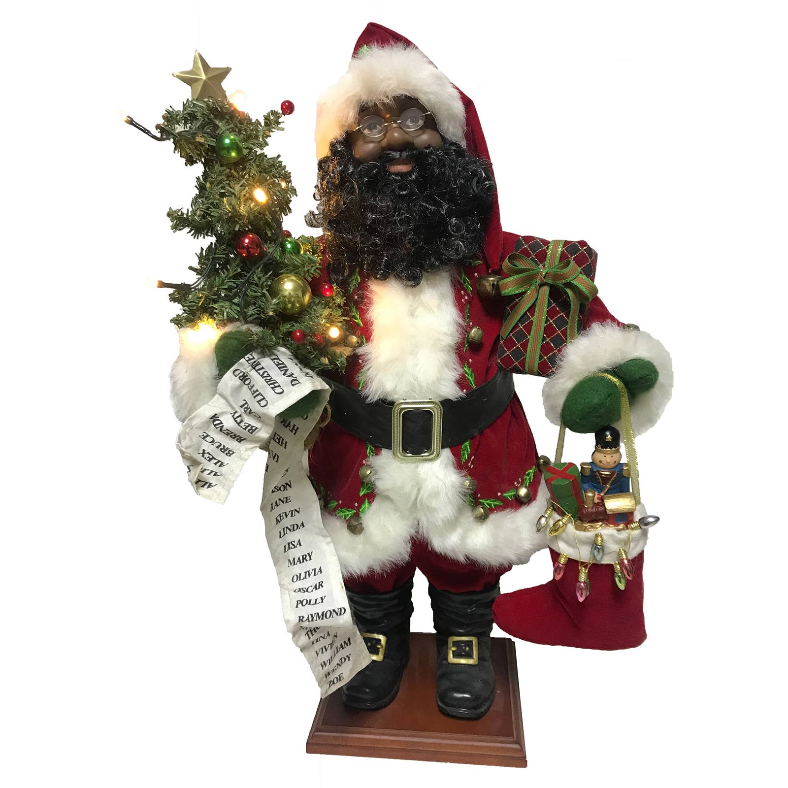 Santa’s Workshop Inc. - Vente Décoration de Noël - Joyeux Noël Claus, 24 pouces, noir0