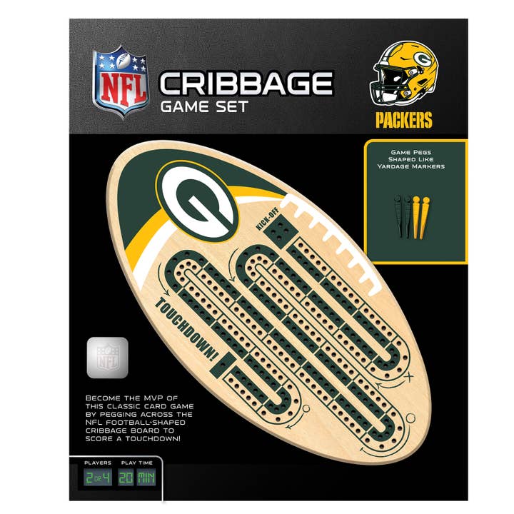 Masterpieces Puzzles - Wholesale Board Game - Green Bay Packers Cribbage