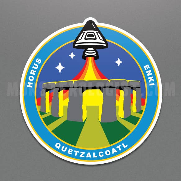 Stonehenge Station Space Mission Patch Ancient Astronaut Magnet for wholesale by Monsterologist